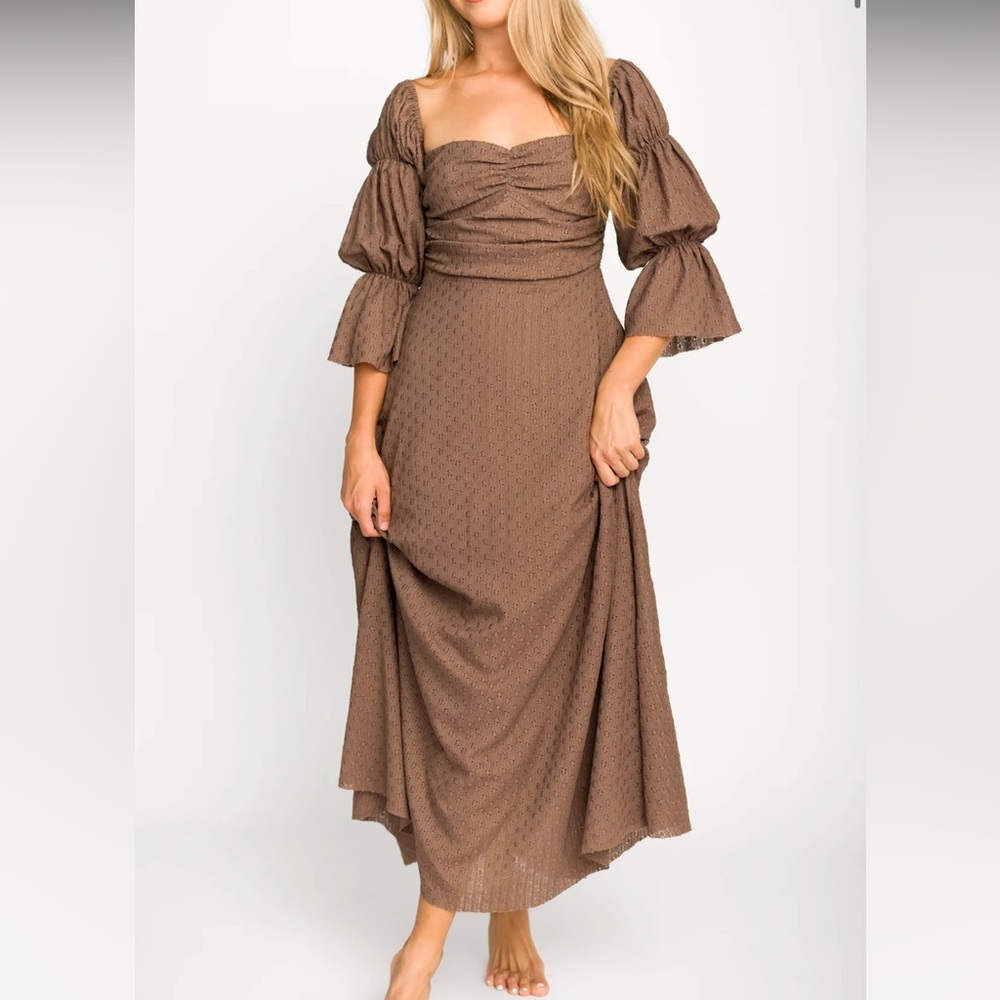 Corrine Tiered Sleeve Maxi Dress with Pockets (can be bump friendly or not)